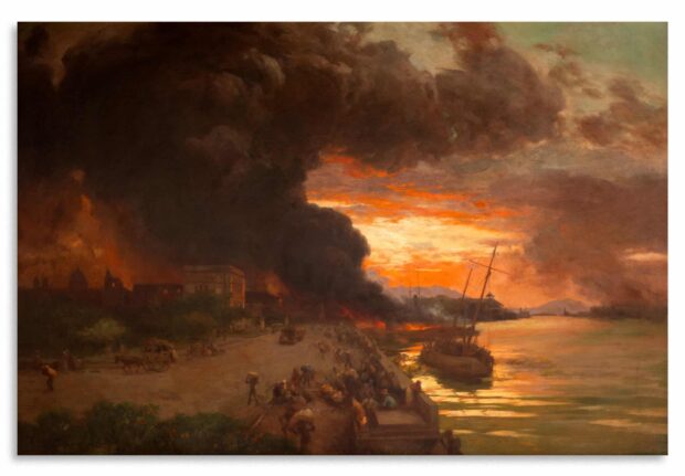 burning painting